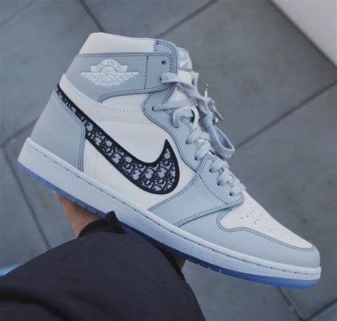 dior x air jordan 1 high og white grey|Dior jordan 1 high sneakers.